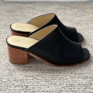 Nisolo Paloma Open Toed Mule in Black (Size 7.5)